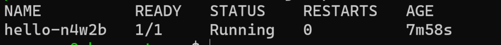 Pod status after init container has completed successfully.